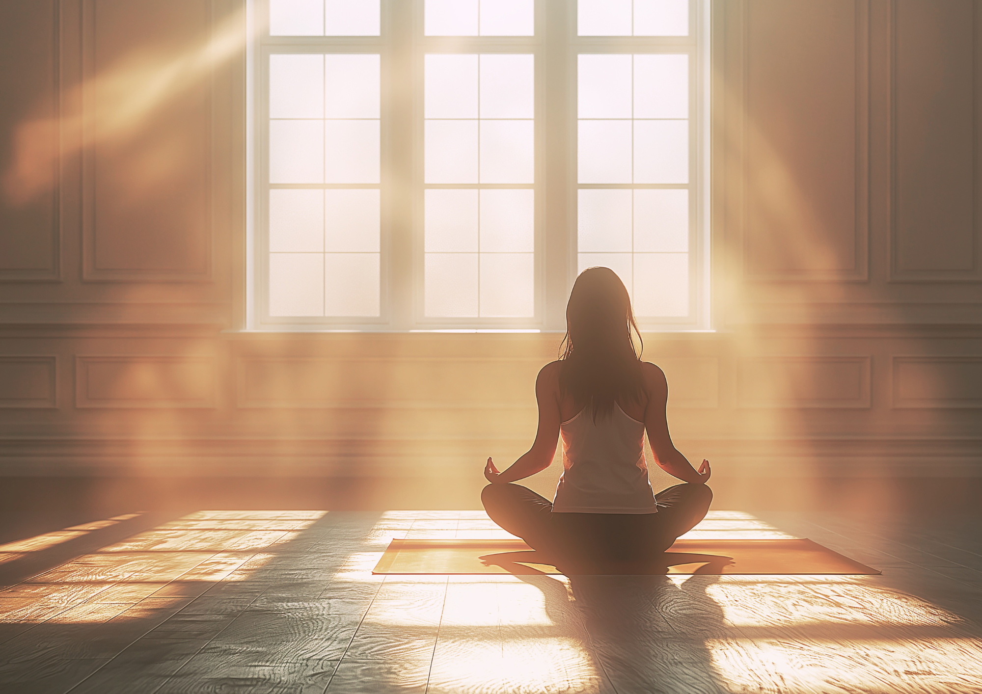 femme méditation intérieur